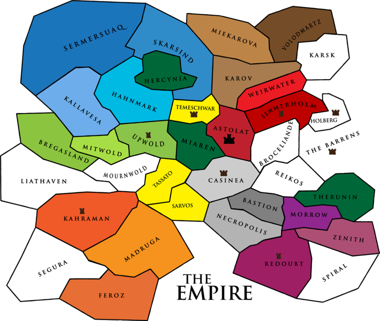 The territories of the Empire
