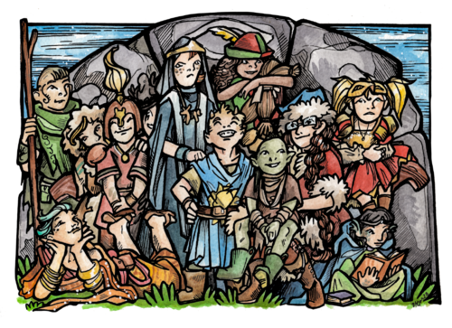 As a matter of interest the artist of this particular piece, Steph Pardoe, has prints of this and other images for sale at the Thursday Night Craft Fair in the Hall of Worlds between 6pm and 9pm.