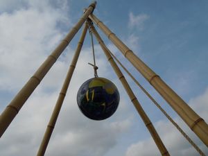 Spheres (and other geometric solids) are often used to help focus the flows of mana at a mana site