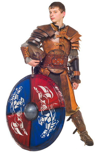 A young thane, proud of his enchanted shield