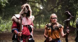 A Steinr and a Kallavesi, wearing mage armour with staves.