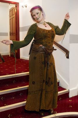 Cheap E-Bay dress with flourishes added by model.