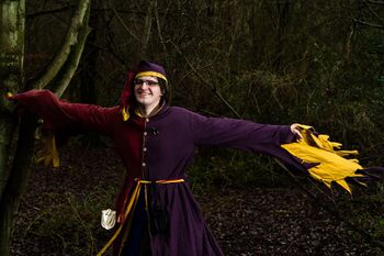 Bedevere of House D'Acier is a witch rather than a guiser, but that is surely a sumptuous costume