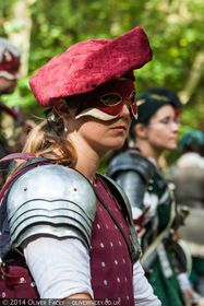 Brigandine chest, spaulders on the shoulders,mask and hat.width=300