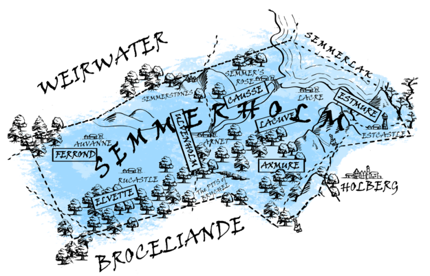 Farms and forests and splendid castles.