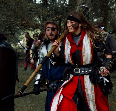 Highborn who don't fight with shields often favour spears and pole-arms.