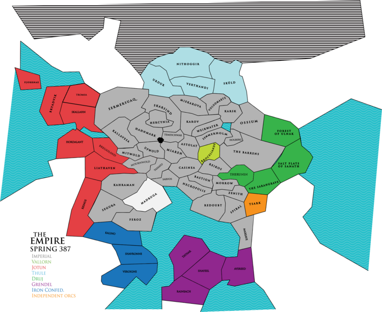 The territories of the Empire